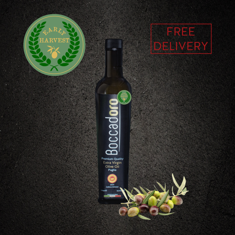 Boccadoro Premium Quality Extra Virgin Olive Oil EARLY HARVEST - 500ml Bottle (2023/24 Harvest)