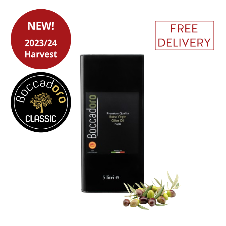 Boccadoro Premium Quality Extra Virgin Olive Oil - 5 Litre (2023/24 Harvest)