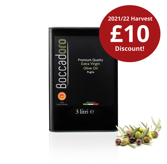 Boccadoro Premium Quality Extra Virgin Olive Oil - 3 Litre (2021/22 Harvest)