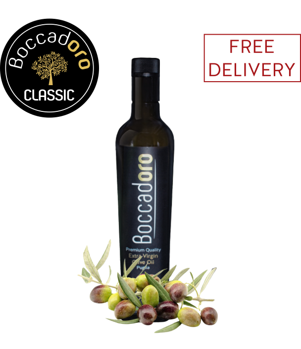 Boccadoro Premium Quality Extra Virgin Olive Oil CLASSIC - 500ml Bottle (2023/24 Harvest)