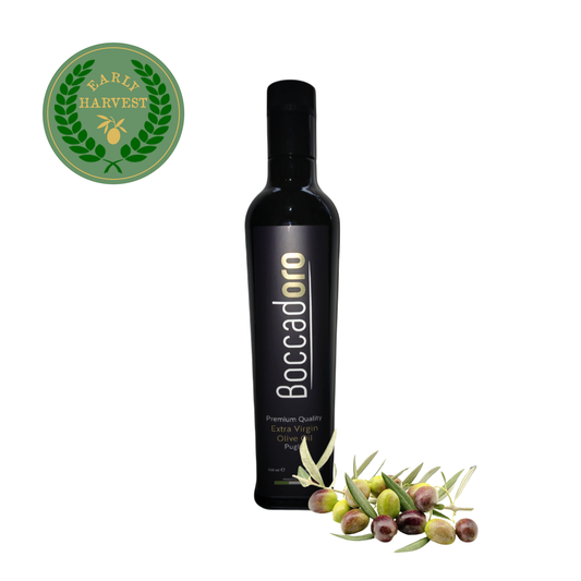 Boccadoro Early Harvest Premium Quality Extra Virgin Olive Oil - 500ml Bottle (2024/25 Harvest)