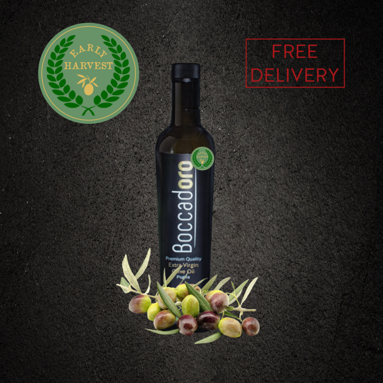 Boccadoro Premium Quality Extra Virgin Olive Oil EARLY HARVEST - 500ml Bottle (2023/24 Harvest)