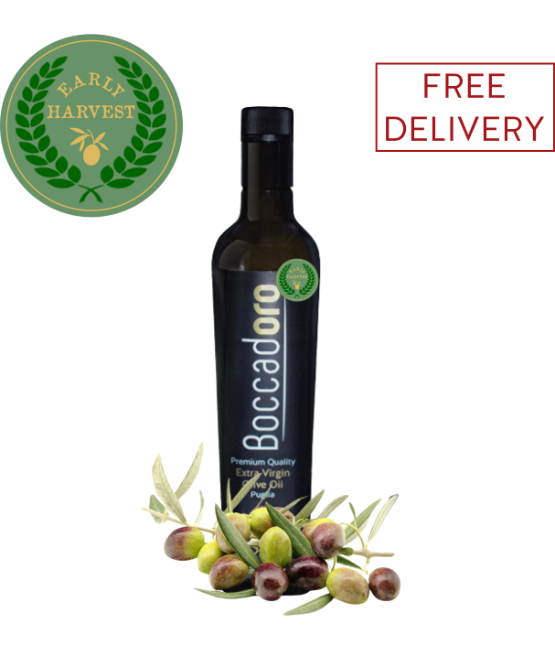 Boccadoro Premium Quality Extra Virgin Olive Oil EARLY HARVEST - 500ml Bottle (2023/24 Harvest)