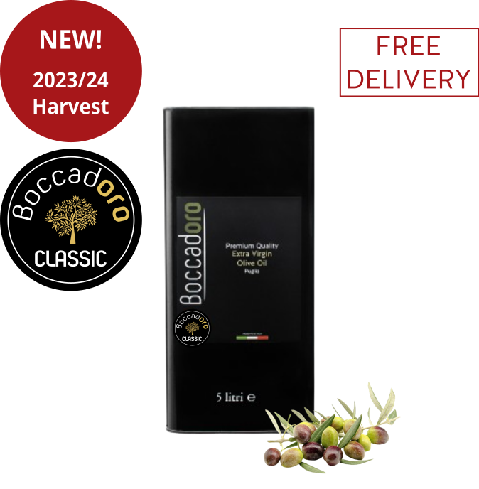 Boccadoro Premium Quality Extra Virgin Olive Oil - 5 Litre (2023/24 Harvest)