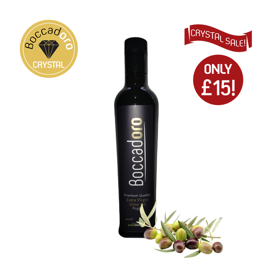 Boccadoro Crystal Premium Quality Extra Virgin Olive Oil - 500ml Bottle (2024/25 Harvest)