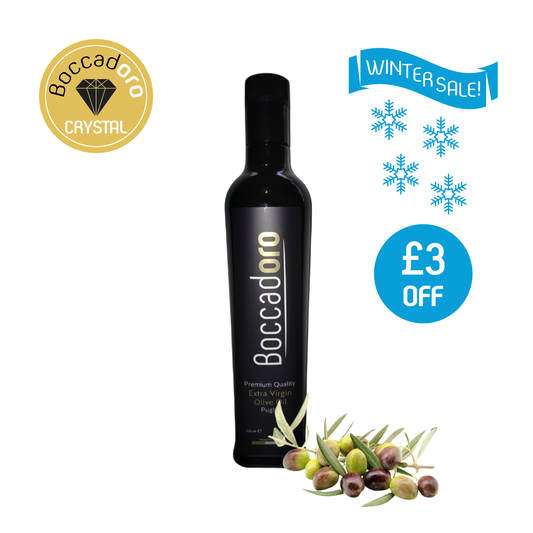 Boccadoro Crystal Premium Quality Extra Virgin Olive Oil - 500ml Bottle (2024/25 Harvest)