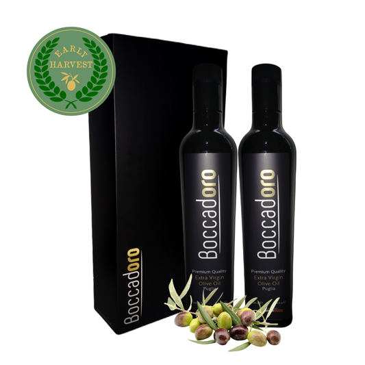 Boccadoro Early Harvest Premium Quality Extra Virgin Olive Oil - 2 x 500ml Twin Pack (2024/25 Harvest)